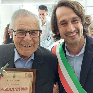 Antonio "Tonitto" Carattino con Luigi Pierfederici, sindaco di Varazze