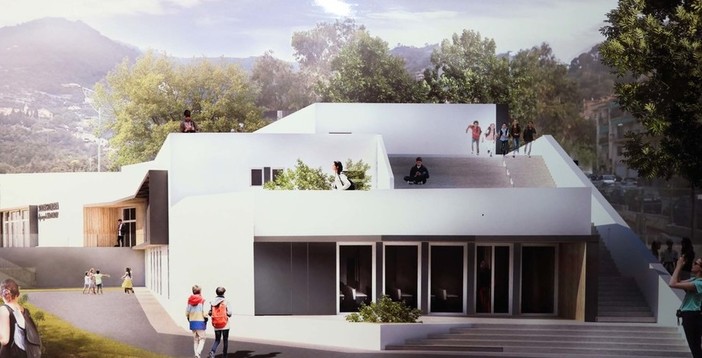 Alassio, il ministro Valditara visita il cantiere delle scuole "Ollandini"