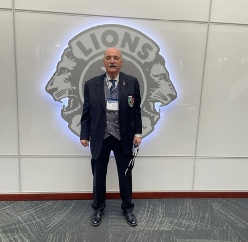 Oscar Bielli presso la sede Lions di Chicago