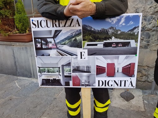 immagine di repertorio di una precedente manifestazione dei Vigili del fuoco di Albenga