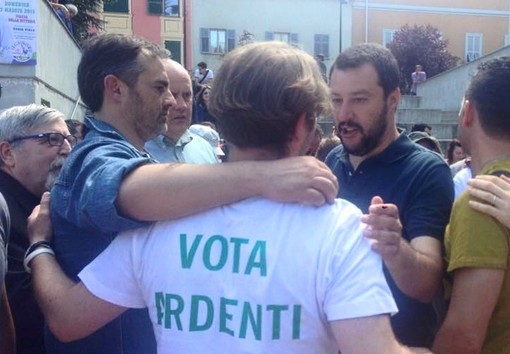 Paolo Ardenti con Matteo Salvini
