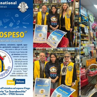 Il Lions Club Savona Torretta amplia l’iniziativa "Zaino Sospeso" con un nuovo punto di raccolta