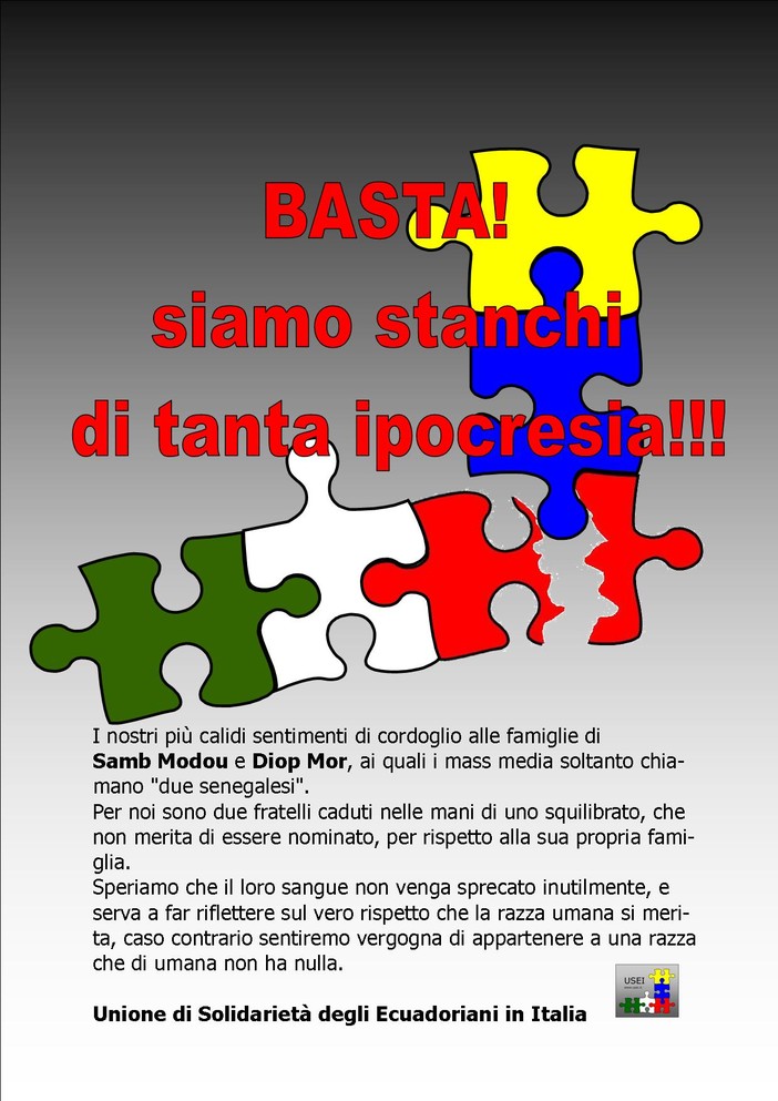 Samb Modou e Diop Mor il cordoglio dell'Usei
