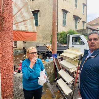 Maltempo, Toti a Pontinvrea: &quot;Intervento tempestivo della protezione civile: nessuno si è fatto male, è il risultato più importante&quot; (FOTO)