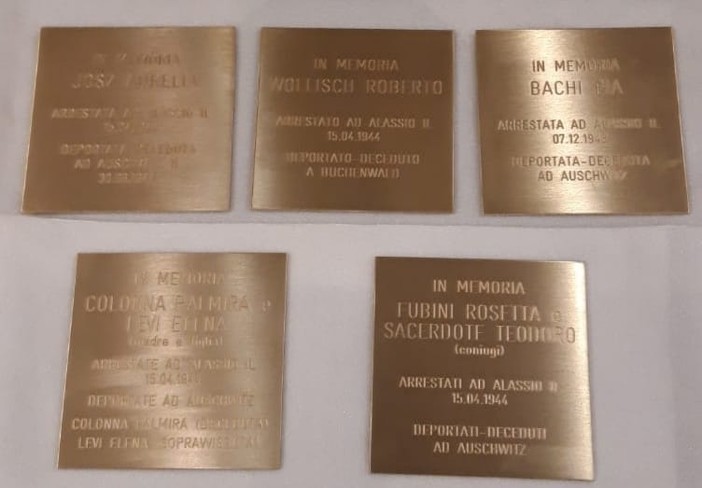 Alassio, cinque nuove "Pietre della Memoria" per non dimenticare gli orrori della Shoah