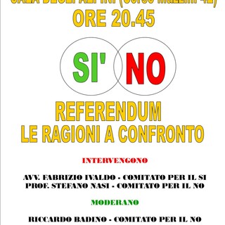 Nella sala degli Alpini delle Albisole un incontro per analizzare la Riforma costituzionale