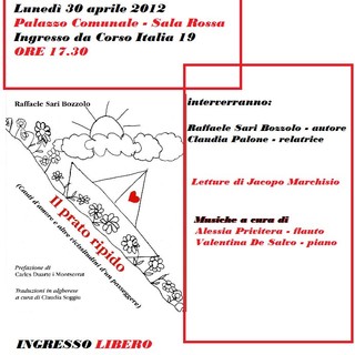 Savona, in sala Rossa presentazione del libro di poesie "Il prato rapido"