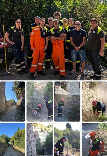Pulizia e sfalcio sulla Via Iulia Augusta: intervento straordinario della Protezione Civile di Albenga Pulizia e sfalcio sulla Via Iulia Augusta: intervento straordinario della Protezione Civile di Albenga