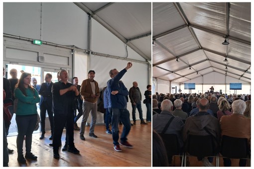 Savona, raccolta porta a porta: al Palaseas parte la protesta degli amministratori (VIDEO)