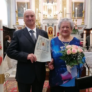 Plodio in festa, nozze di diamante per Angelo e Giuseppina Parodi (FOTO)