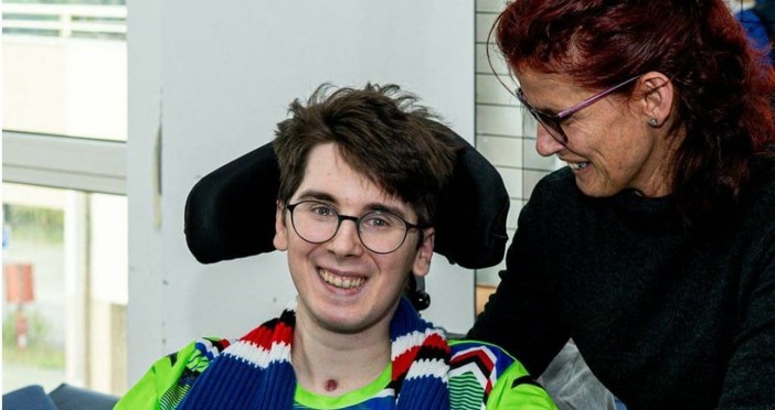 Paolo Sarullo con la mamma Miranda Paolo Sarullo con la mamma Miranda