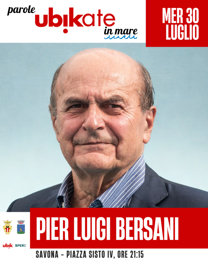 Pierluigi Bersani a “Parole Ubikate in mare”: a Savona presenta ill libro “Chiedimi chi erano i Beatles. I giovani, la politica, la storia”