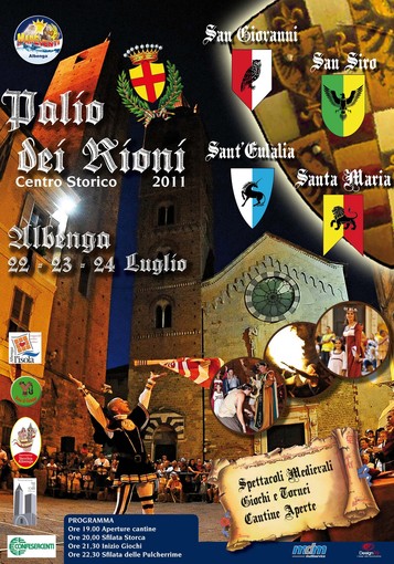 Albenga: ai nastri di partenza il Palio dei Rioni 2011 Albenga: ai nastri di partenza il Palio dei Rioni 2011