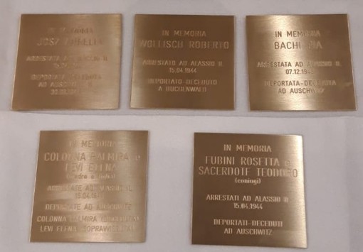 Alassio, cinque nuove "Pietre della Memoria" per non dimenticare gli orrori della Shoah Alassio, cinque nuove "Pietre della Memoria" per non dimenticare gli orrori della Shoah
