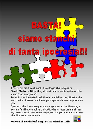 Samb Modou e Diop Mor il cordoglio dell'Usei Samb Modou e Diop Mor il cordoglio dell'Usei