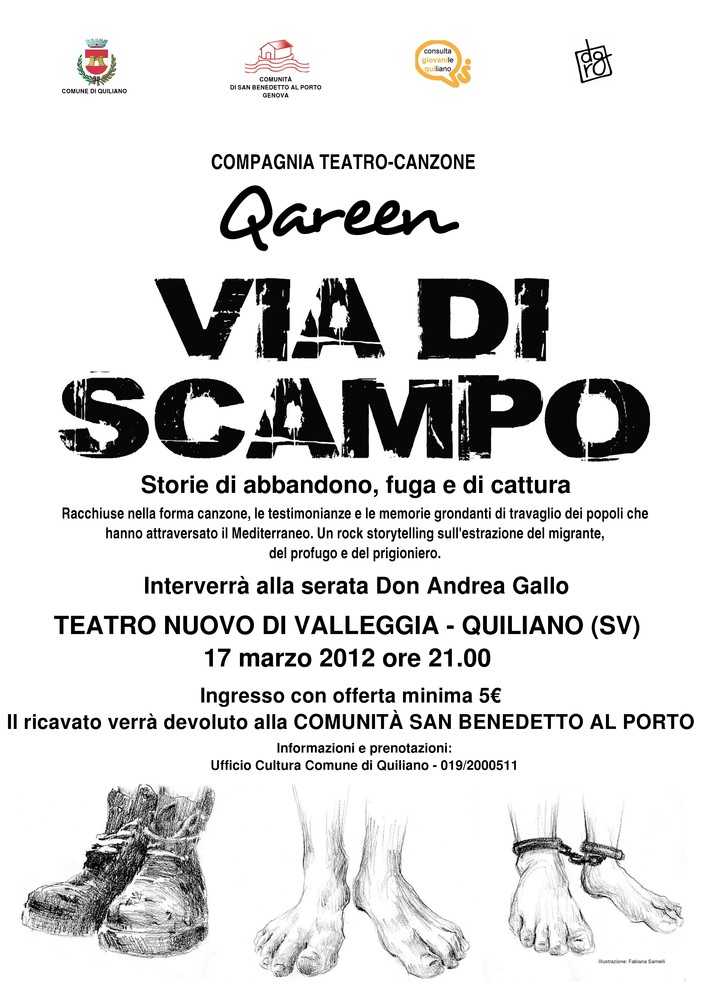 Quiliano: Compagnia teatro canzone Quaren con "Via di scampo"