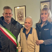 Nella foto, Rita Odella con il sindaco Francesco Dotta e il vice sindaco Lorenza Rinaldi Nella foto, Rita Odella con il sindaco Francesco Dotta e il vice sindaco Lorenza Rinaldi