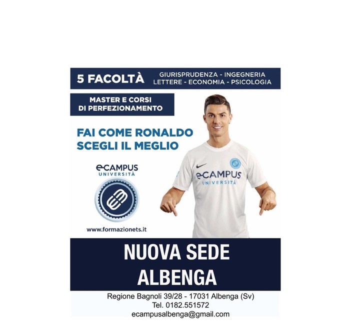 eCampus, l'università telematica più famosa d'Italia, arriva ad Albenga eCampus, l'università telematica più famosa d'Italia, arriva ad Albenga