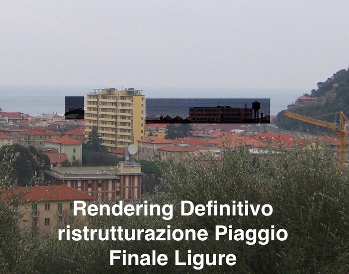 L'impatto sul territorio del nuovo progetto Piaggio visto da Finalborgo L'impatto sul territorio del nuovo progetto Piaggio visto da Finalborgo