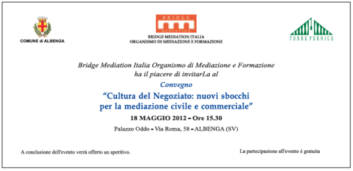 Albenga, Palazzo Oddo: convegno su negoziato e mediazione Albenga, Palazzo Oddo: convegno su negoziato e mediazione