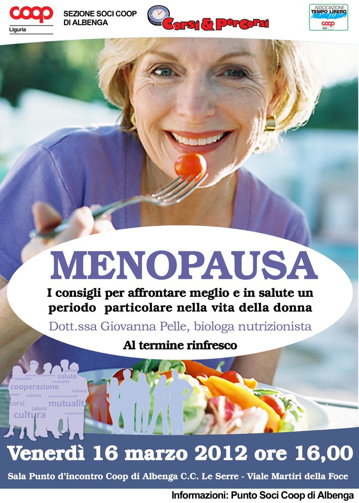 Incontro su "Alimentazione e menopausa" alla Coop di Albenga Incontro su "Alimentazione e menopausa" alla Coop di Albenga