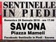 Sentinelle "della libertà" in piedi in Piazza De Ferrari