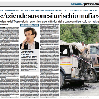 Mafie a ponente, ma per l'Unione Industriali - se loro non pagano il pizzo - è tutto ok