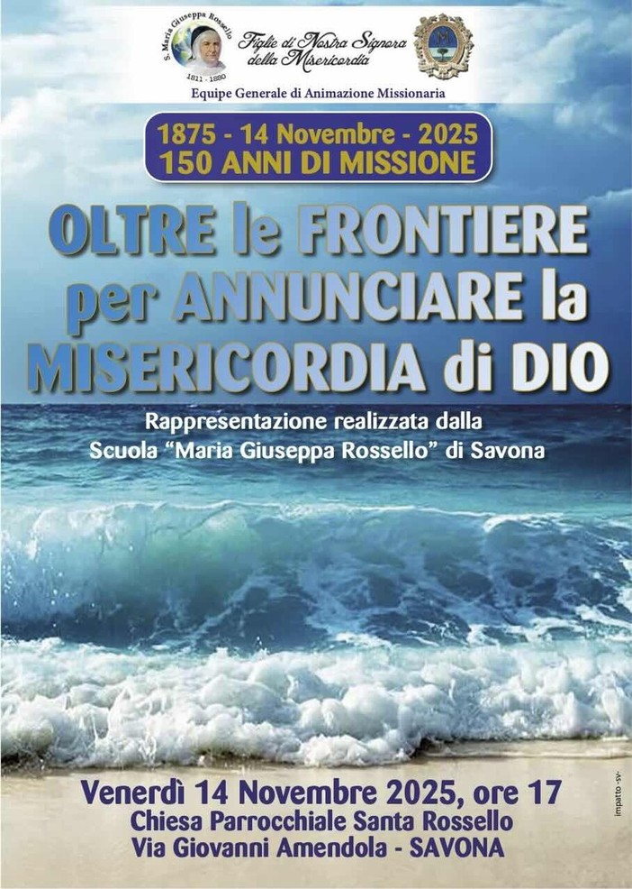 A Savona uno spettacolo sul viaggio delle "suore Rossello" in Argentina