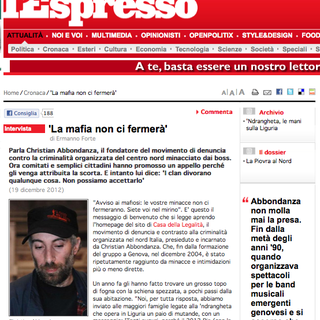 'La mafia non ci fermerà'