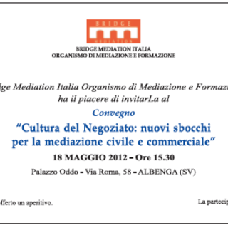 Albenga, Palazzo Oddo: convegno su negoziato e mediazione