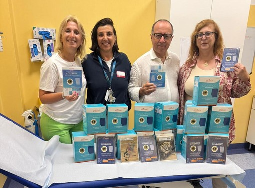 Lions Club “Loano Doria”: donati all'Angiografia del Santa Corona dispositivi di protezione dedicati ai pazienti oncologici