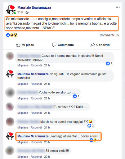 La frase dell'assessore postata mercoledì 12 dicembre La frase dell'assessore postata mercoledì 12 dicembre