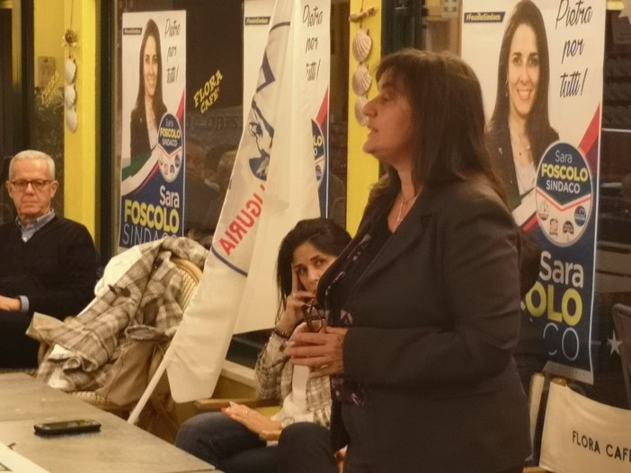 Pietra Ligure, "Sicurezza e sanità per i Pietresi": ieri sera l'incontro con la candidata sindaco Sara Foscolo e l'assessore regionale alla Sanità Sonia Viale (FOTO e VIDEO) Pietra Ligure, "Sicurezza e sanità per i Pietresi": ieri sera l'incontro con la candidata sindaco Sara Foscolo e l'assessore regionale alla Sanità Sonia Viale (FOTO e VIDEO)