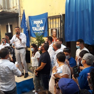 Salvini ad Albenga per ricordare la "guerriera" Rosy Guarnieri (FOTO e VIDEO)