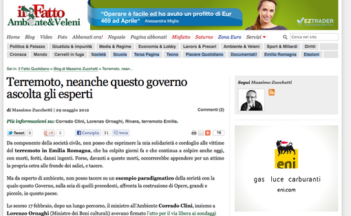 Terremoto, neanche questo governo ascolta gli esperti Terremoto, neanche questo governo ascolta gli esperti