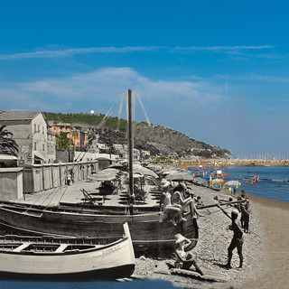 Andora, passato e presente in uno scatto: le fotocomposizioni di Roberto Bertulazzi uniscono scatti d’epoca e immagini odierne