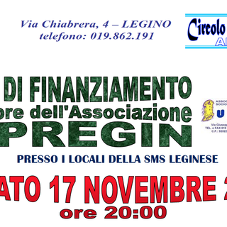 Savona, alla SMS "Milleluci" di Legino, cena di autofinanziamento in favore della Onlus "U Pregin"