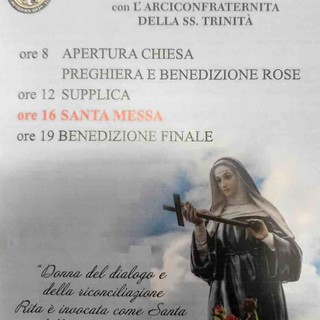 Savona, nel quartiere Oltreletimbro la festa di Santa Rita da Cascia