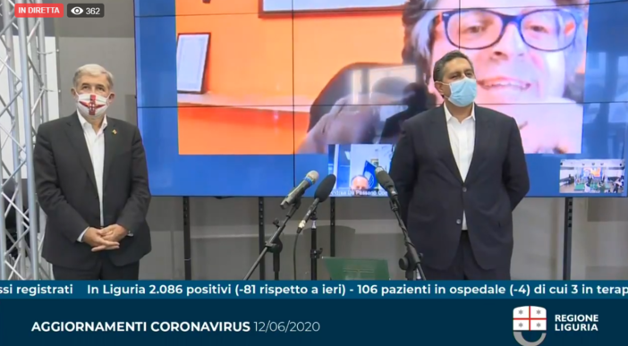 Toti: "Primi codici per tre positivi dotati di App Immuni. Uno strumento in più per tracciare il contagio" Toti: "Primi codici per tre positivi dotati di App Immuni. Uno strumento in più per tracciare il contagio"