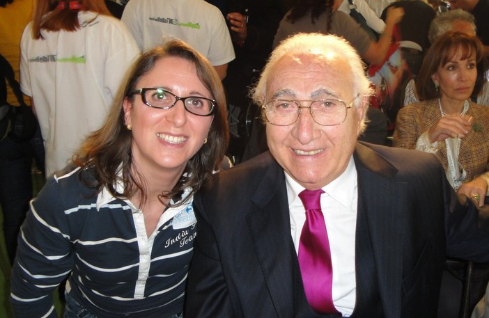 In foto Silvia Gullino con Pippo Baudo In foto Silvia Gullino con Pippo Baudo