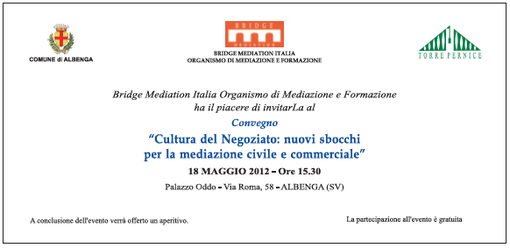 Albenga, Palazzo Oddo: convegno su negoziato e mediazione Albenga, Palazzo Oddo: convegno su negoziato e mediazione
