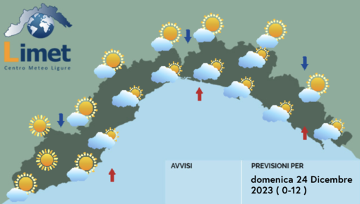 Meteo, vigilia di Natale nuvolosa in Liguria Meteo, vigilia di Natale nuvolosa in Liguria