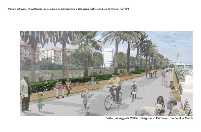 Savona, restyling della zona a mare di Ponente e Vado