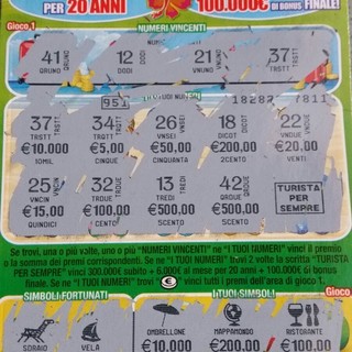 Vince 10 mila euro con un "gratta e vinci", la dea bendata bacia Pietra Ligure Vince 10 mila euro con un "gratta e vinci", la dea bendata bacia Pietra Ligure