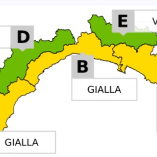 Maltempo in Liguria, allerta gialla da mezzanotte alle 14