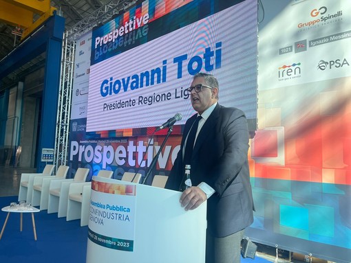Assemblea confindustria, Toti: "La Liguria simbolo di un'Italia che cambia e di questo siamo orgogliosi" Assemblea confindustria, Toti: "La Liguria simbolo di un'Italia che cambia e di questo siamo orgogliosi"