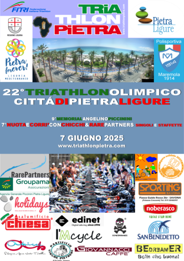 Torna il Triathlon Olimpico Citta di Pietra Ligure: si svolgerà in una sola giornata Torna il Triathlon Olimpico Citta di Pietra Ligure: si svolgerà in una sola giornata