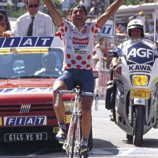 &quot;El Diablo&quot; Chiappucci in una vittoria al Tour de France