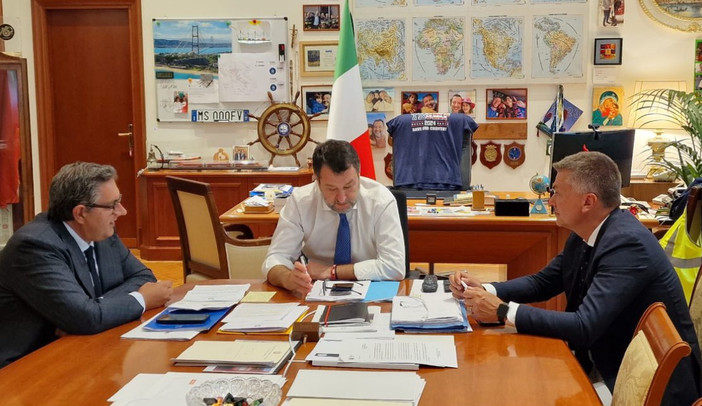 Giovanni Toti a Roma con Matteo Salvini ed Edoardo Rixi