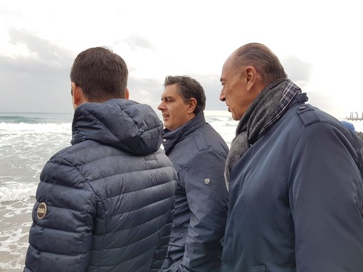 Maltempo, sopralluogo del presidente della Regione Toti a Laigueglia e Alassio (FOTO e VIDEO)